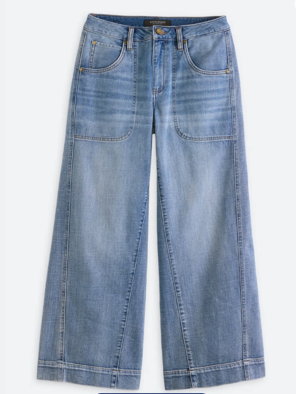 LIVERPOOL Stride Wide Leg with Utility Details Jean